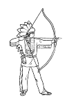 Indian with bow and arrow
